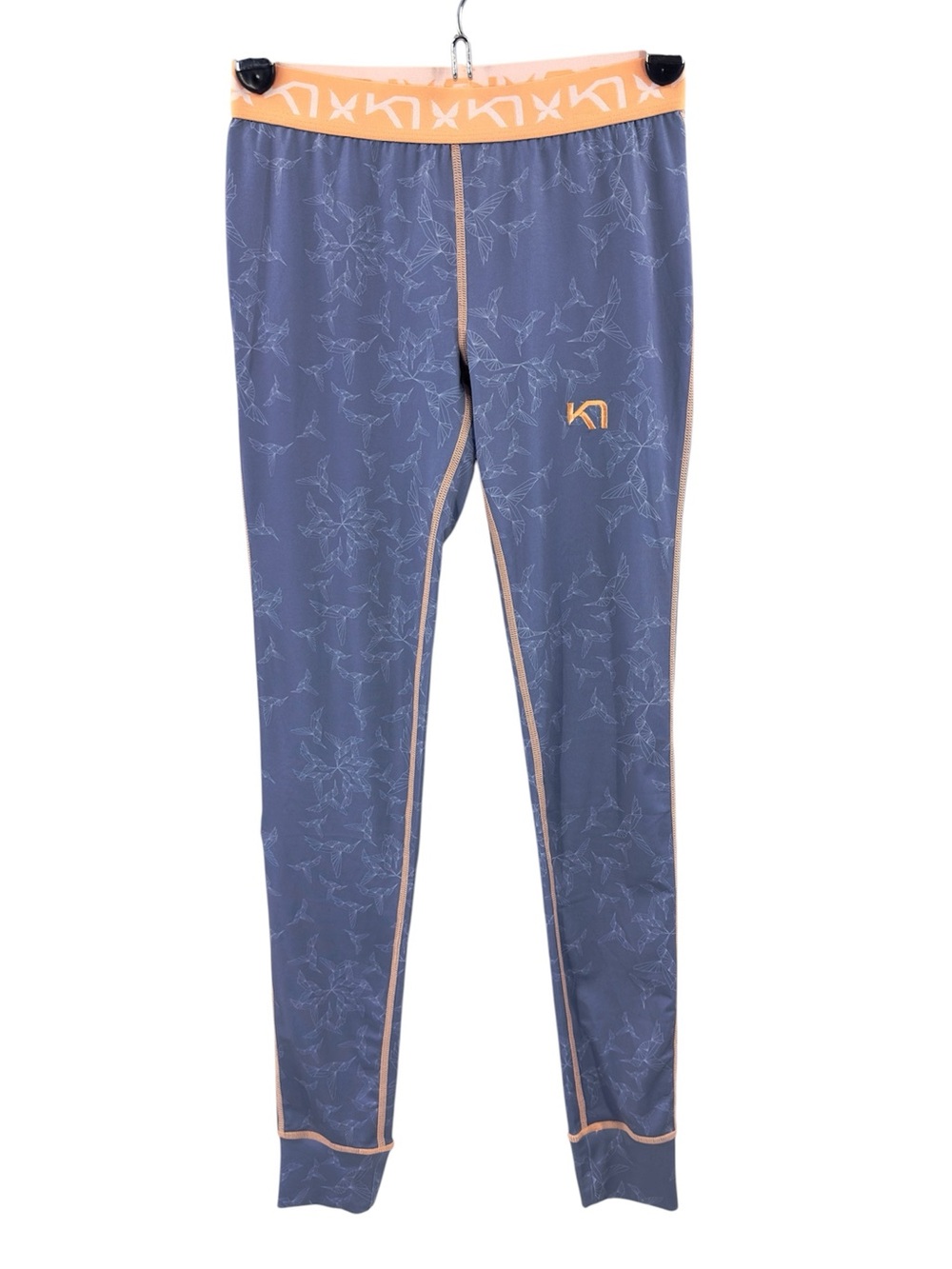 Kari Traa Base Layer Fantastisk Pants Leggings Small Soft Stretch Athletic Birds